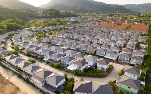 Captivating Aerial View Of New Development Residential Neighborhood With Houses And Driveways